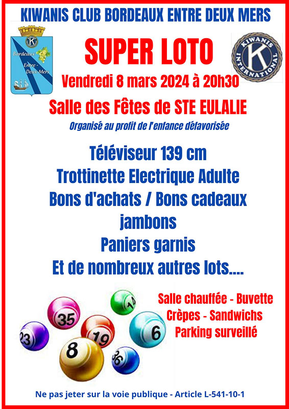 Loto des Kiwanis - Sainte-Eulalie