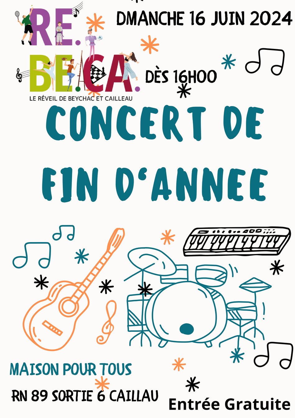 Concert de fin d'année RE.BE.CA