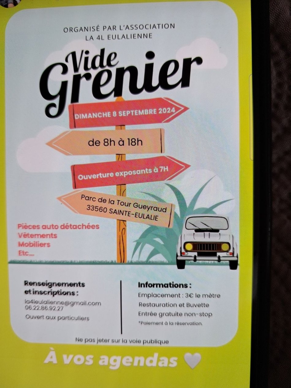 VIDE-GRENIER 4L EULALIENNE