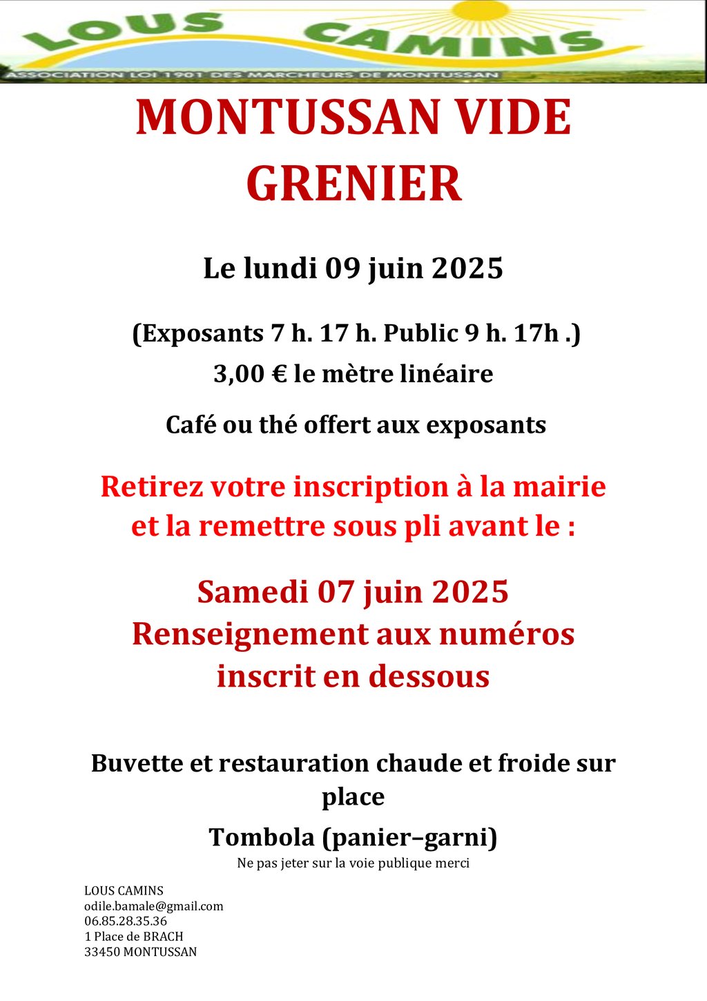 Vide grenier Lous Camins