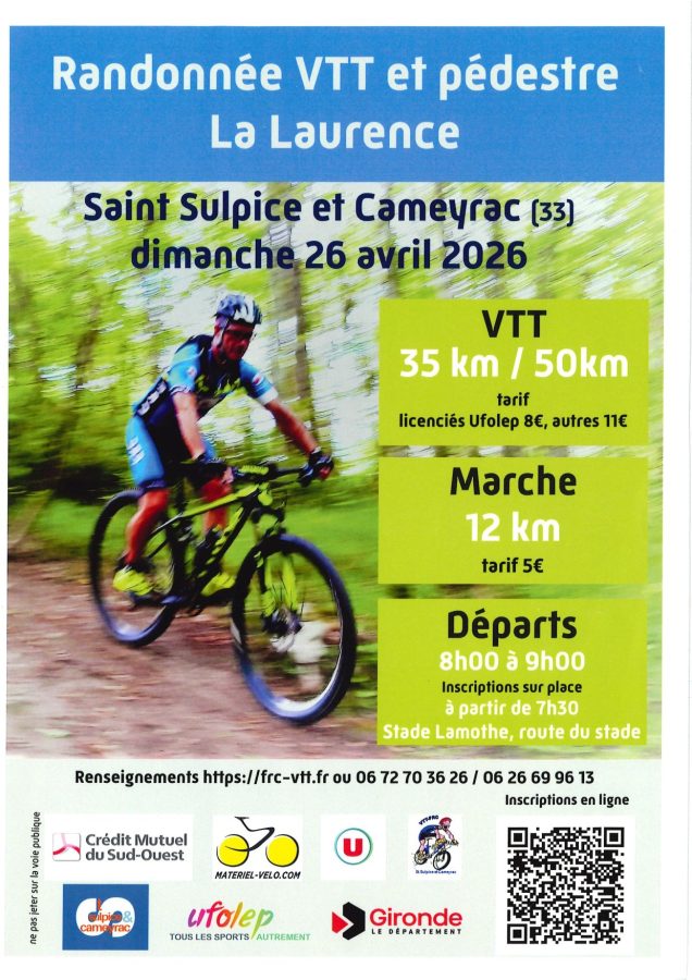 Randonnée VTT et pédestre La Laurence